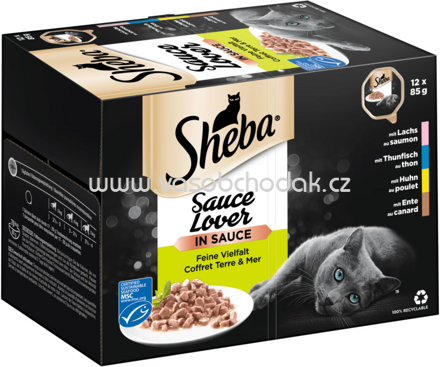 Sheba Schale Sauce Lover in Sauce Feine Vielfalt, 12x85g