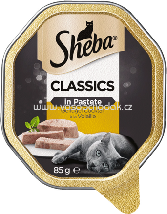 Sheba Schale Classic in Pastete Geflügel Cocktail, 85g