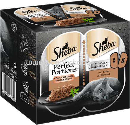 Sheba Perfect Portions Köstliche Sauce mit Ente, 6x37,5g, 225g