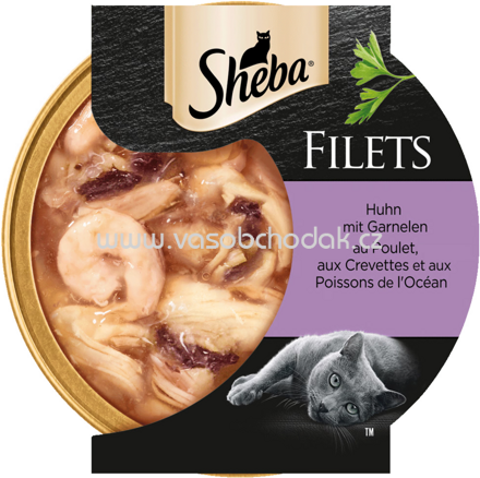 Sheba Schale Filets Huhn mit Garnelen, 60g