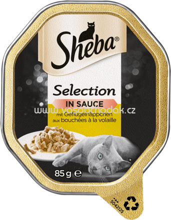 Sheba Schale Selection in Sauce mit Geflügelhäppchen, 85g