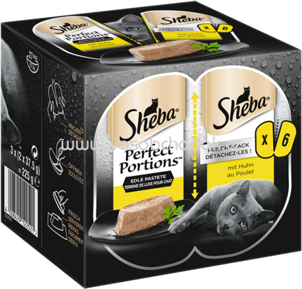 Sheba Perfect Portions Edle Pastete mit Huhn, 6x37,5g, 225g
