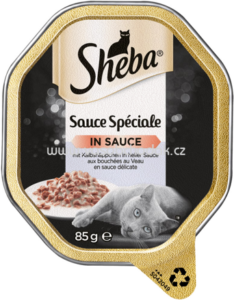 Sheba Sauce Speciale in Sauce mit Kalbshäppchen in heller Sauce, 85g
