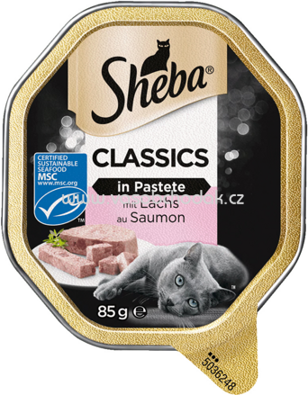 Sheba Schale Classic in Pastete mit Lachs, 85g