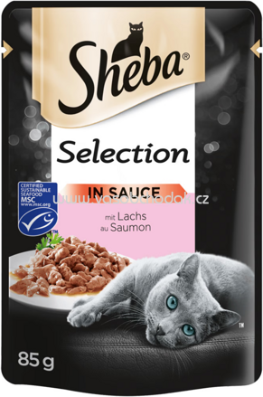 Sheba Portionsbeutel Selection in Sauce mit Lachs, 85g