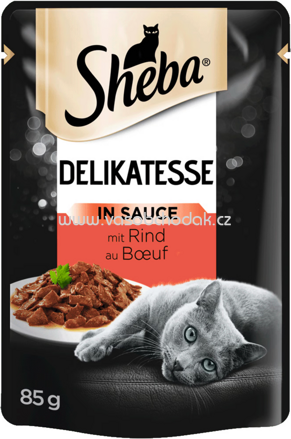 Sheba Portionsbeutel Delikatesse in Sauce mit Rind, 85g