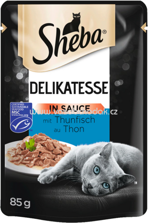 Sheba Portionsbeutel Delikatesse in Sauce mit Thunfisch, 85g