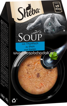 Sheba Portionsbeutel Soup mit Thunfisch, 4x40g