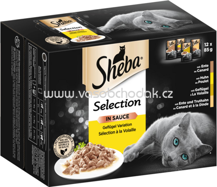 Sheba Portionsbeutel Selection in Sauce Geflügel Variation, 12x85g