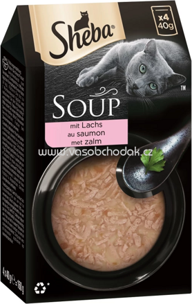 Sheba Portionsbeutel Soup mit Lachs, 4x40g