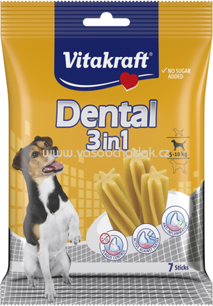 Vitakraft Dental 3in1, S, 5-10 kg, 7 St, 120g