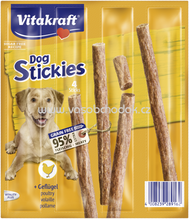 Vitakraft Dog Stickies + Geflügel, 4 St, 44g