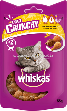 Whiskas Trio Crunchy mi Huhn, Pute und Ente, 55g