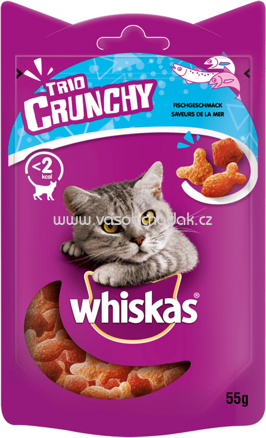 Whiskas Trio Crunchy mi Lachs und Weißfisch, 55g