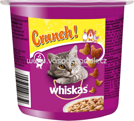 Whiskas Crunch mit Huhn, Pute und Ente, 100g