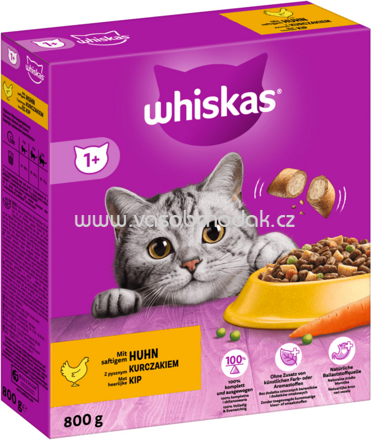 Whiskas Trockenfutter mit Huhn, 800g