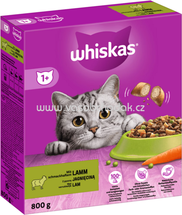 Whiskas Trockenfutter mit Lamm, 800g