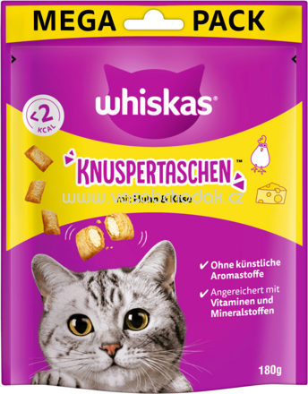 Whiskas Knuspertaschen mit Huhn & Käse, 180g