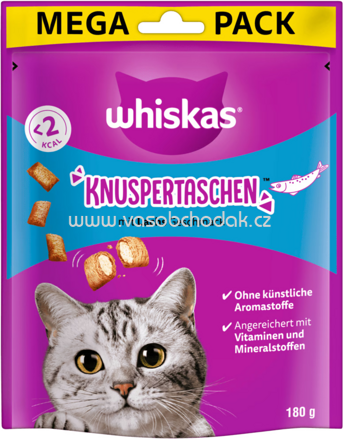 Whiskas Knuspertaschen mit Lachs, 180g