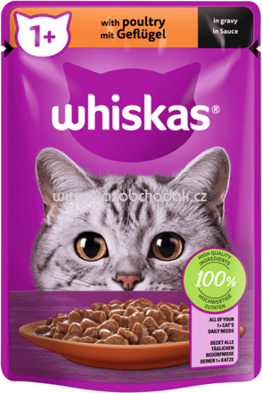 Whiskas Portionsbeutel mit Geflügel in Sauce, 85g