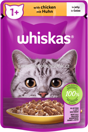 Whiskas Portionsbeutel mit Huhn in Gelee, 85g