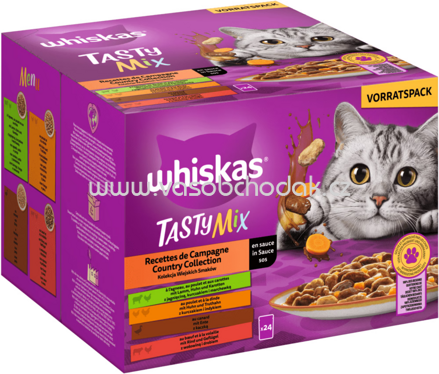 Whiskas Portionsbeutel Tasty Mix Country Collection in Sauce, 24x85g