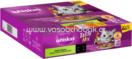 Whiskas Portionsbeutel Tasty Mix Chef's Choice in Sauce, 60x85g