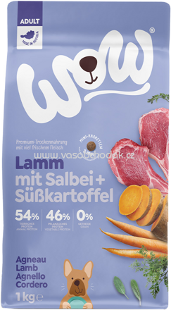 Wow Trockenfutter Adult Lamm mit Salbei und Süßkartoffel, 1 kg