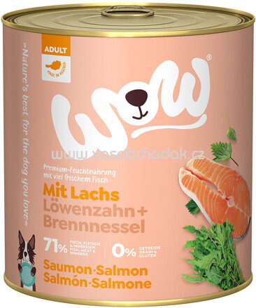 Wow Adult mit Lachs, Löwenzahn und Brennnessel, 800g