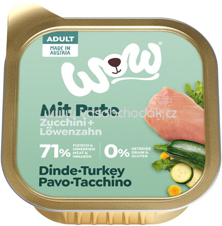 Wow Schale Adult mit Pute, Zucchini und Löwenzahn, 150g