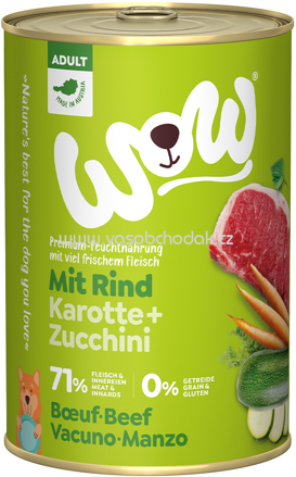 Wow Adult mit Rind, Karotte und Zucchini, 400g