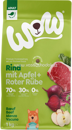 Wow Trockenfutter Adult Rind mit Apfel und Roter Rübe, 1 kg