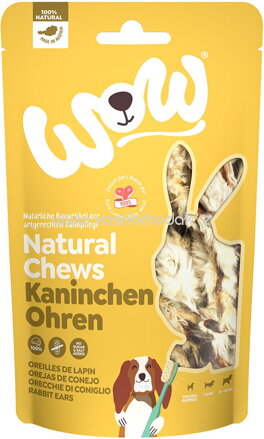 Wow Natural Chews Kaninchen Ohren, 120g