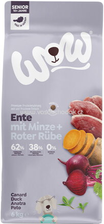 Wow Trockenfutter Senior Ente mit Minze und Roter Rübe, 6 kg