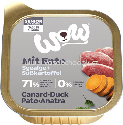 Wow Schale Senior mit Ente, Seealge und Süßkartoffel, 150g