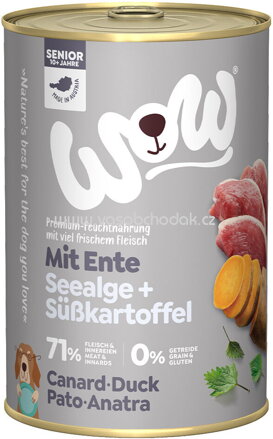 Wow Senior mit Ente, Seealge und Süßkartoffel, 400g