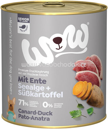 Wow Senior mit Ente, Seealge und Süßkartoffel, 800g