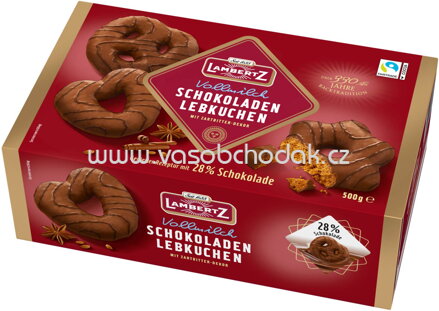 Lambertz Schokoladen Lebkuchen Vollmilch, 500g