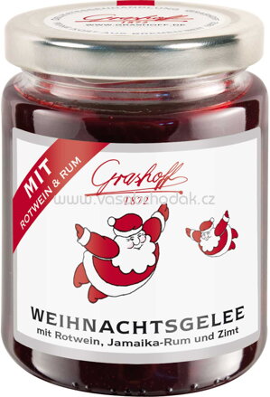 Grashoff Weihnachtsgelee mit Rotwein, Jamaika-Rum und Zimt, 250g