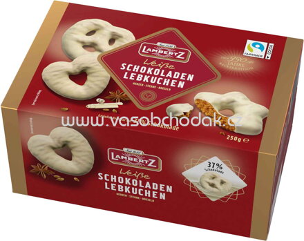 Lambertz Schokoladen Lebkuchen Weiße Schokolade, 250g