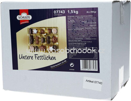 Schulte Unsere Festlichen, 6x250g, 1,5 kg Schulte Unsere Festlichen, 6x250g, 1,5 kg