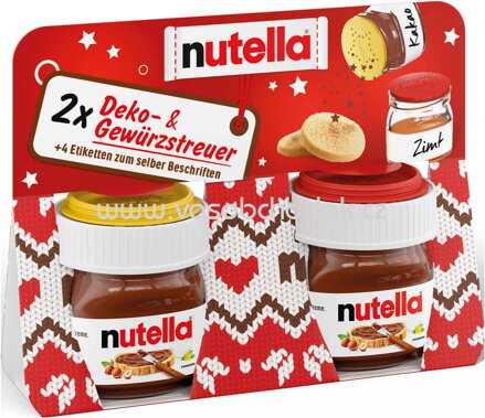 Ferrero Nutella Deko- & Gewürzstreuer 2x30g, 60g Ferrero Nutella Deko- & Gewürzstreuer 2x30g, 60g