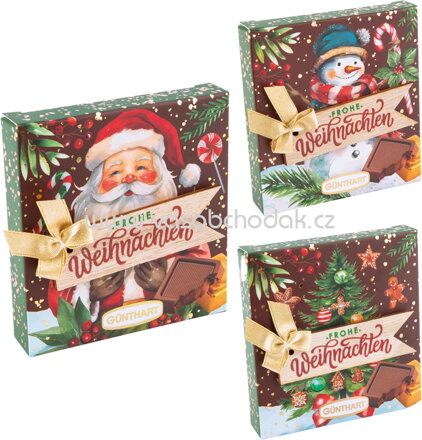 Günthart Kleines Pralinenpräsent mit Holzdekoration, 38g