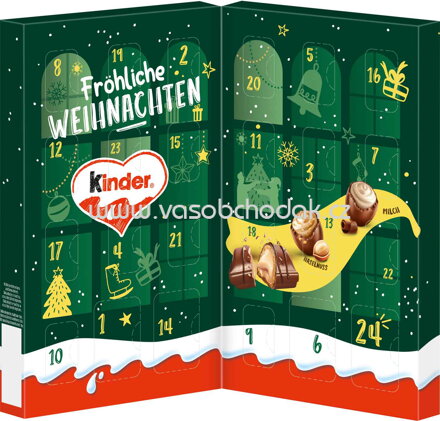 Kinder Mix Tisch Adventskalender, 121g (zelený)