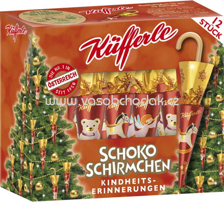 Küfferle Schokoschirmchen Kindheitserinnerungen, 12 St, 162g