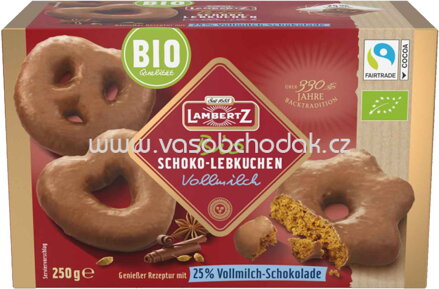 Lambertz Bio Schoko Lebkuchen Vollmilch, 250g