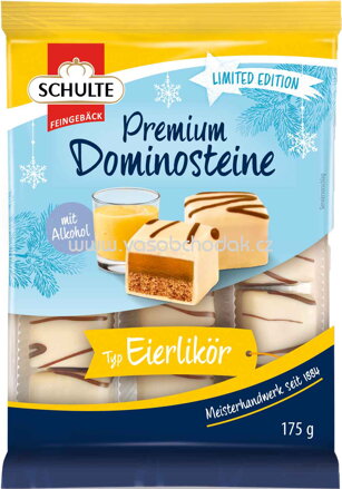 Schulte Premium Dominosteine Typ Eierlikör Weiße Schokolade, 175g Schulte Premium Dominosteine Typ Eierlikör Weiße Schokolade, 175g