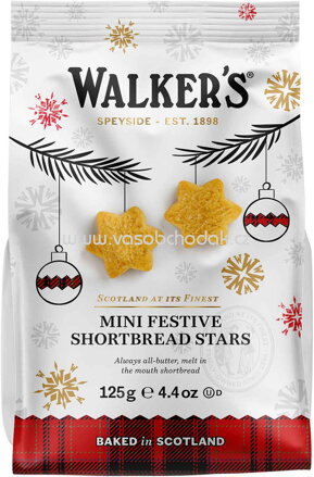 Walker's Mini Festive Shortbread Stars, 125g
