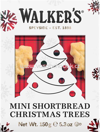 Walker's Mini Shortbread Christmas Trees, 150g