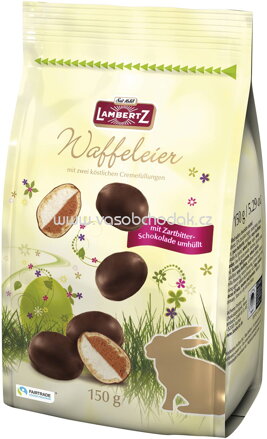 Lambertz Waffeleier Zartbitter vollschokoliert, 150g